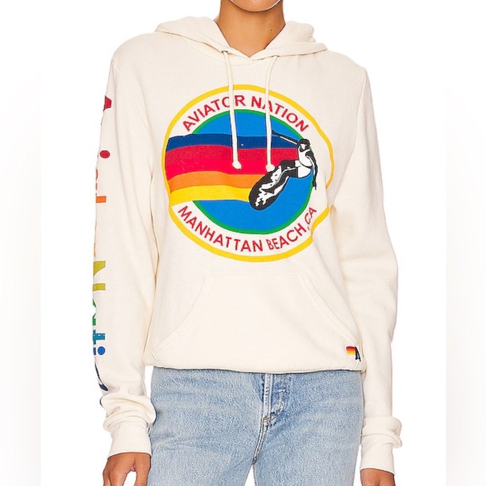 AVIATOR NATION AUSTIN RELAXED PULLOVER HOODIE